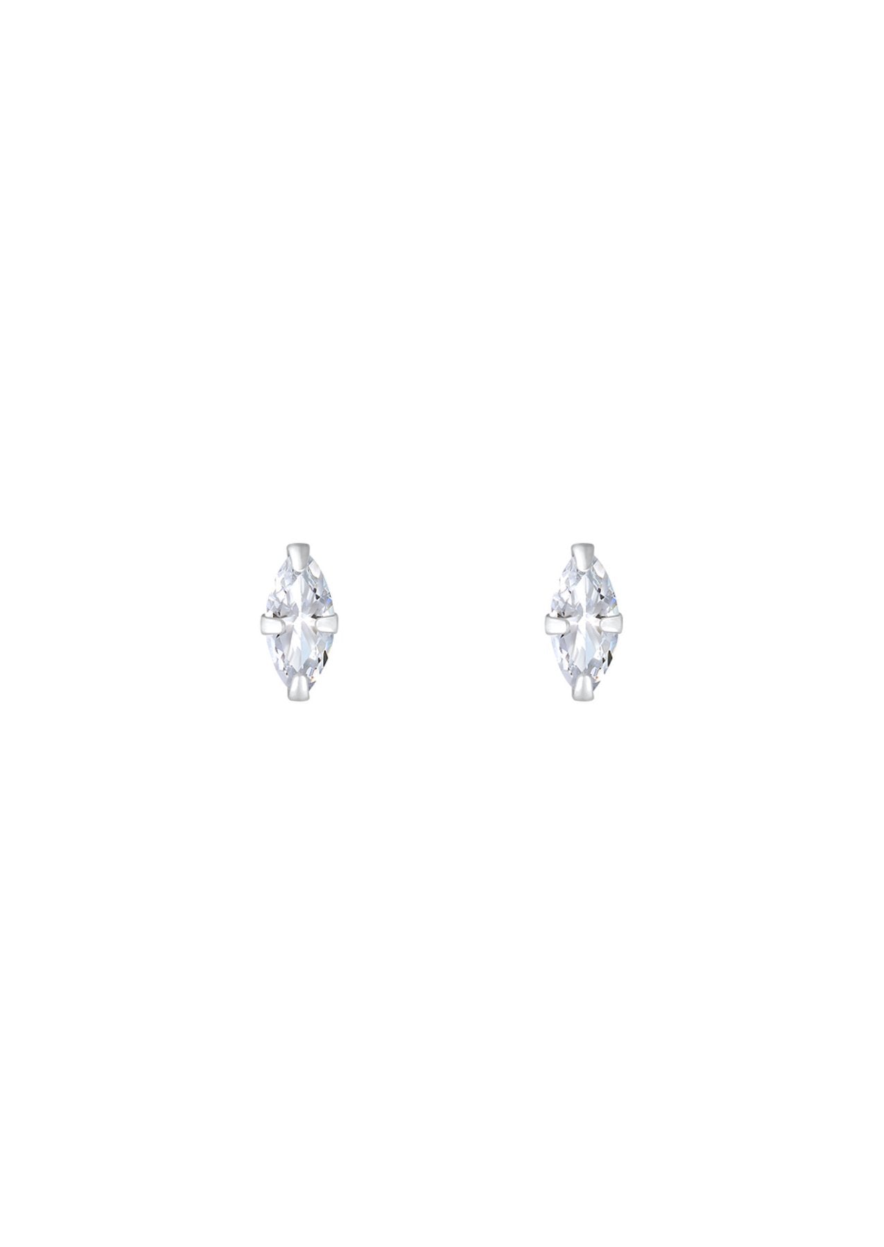 The Lucent Marquise Silver Stud Earrings - Molten Store