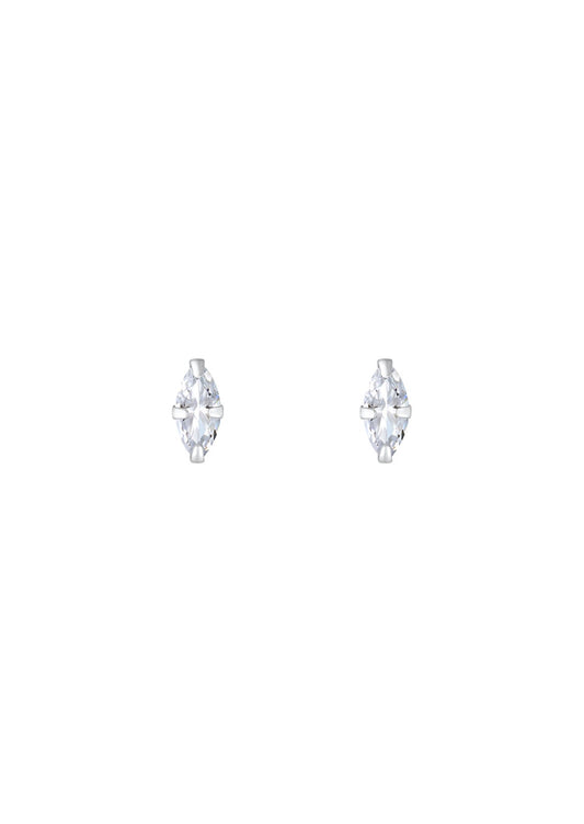 The Lucent Marquise Silver Stud Earrings - Molten Store