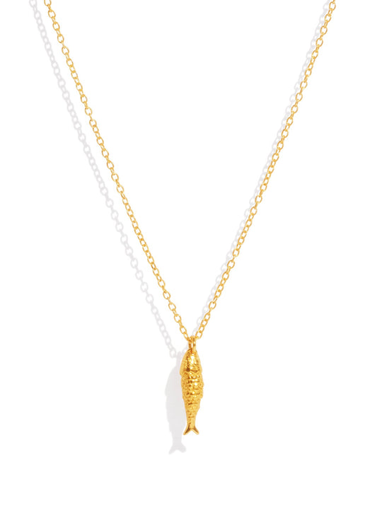 The Lucky Fish 14ct Gold Vermeil Pendant Necklace - Molten Store