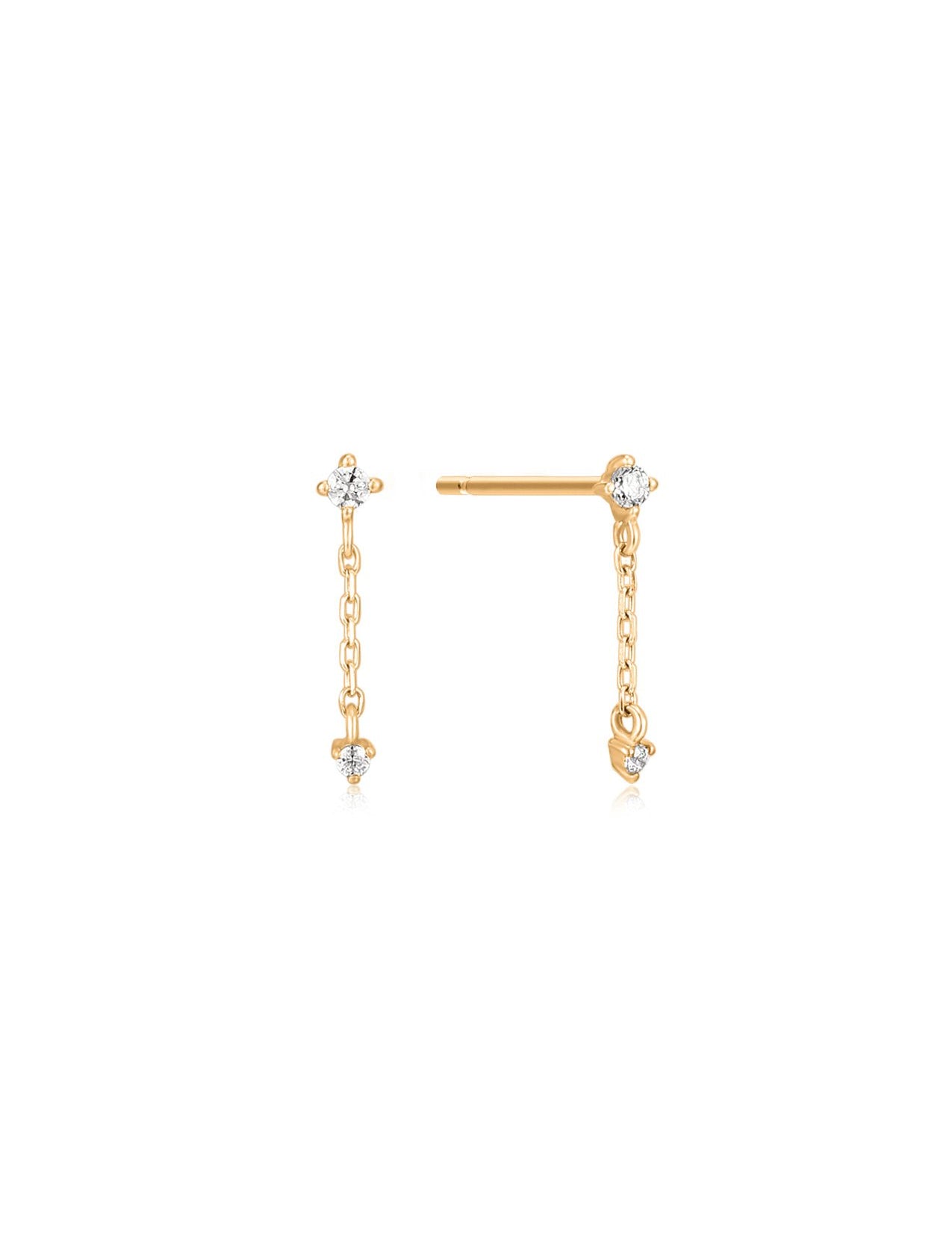 The Lullaby Diamond 14ct Solid Gold Drop Earrings - Molten Store