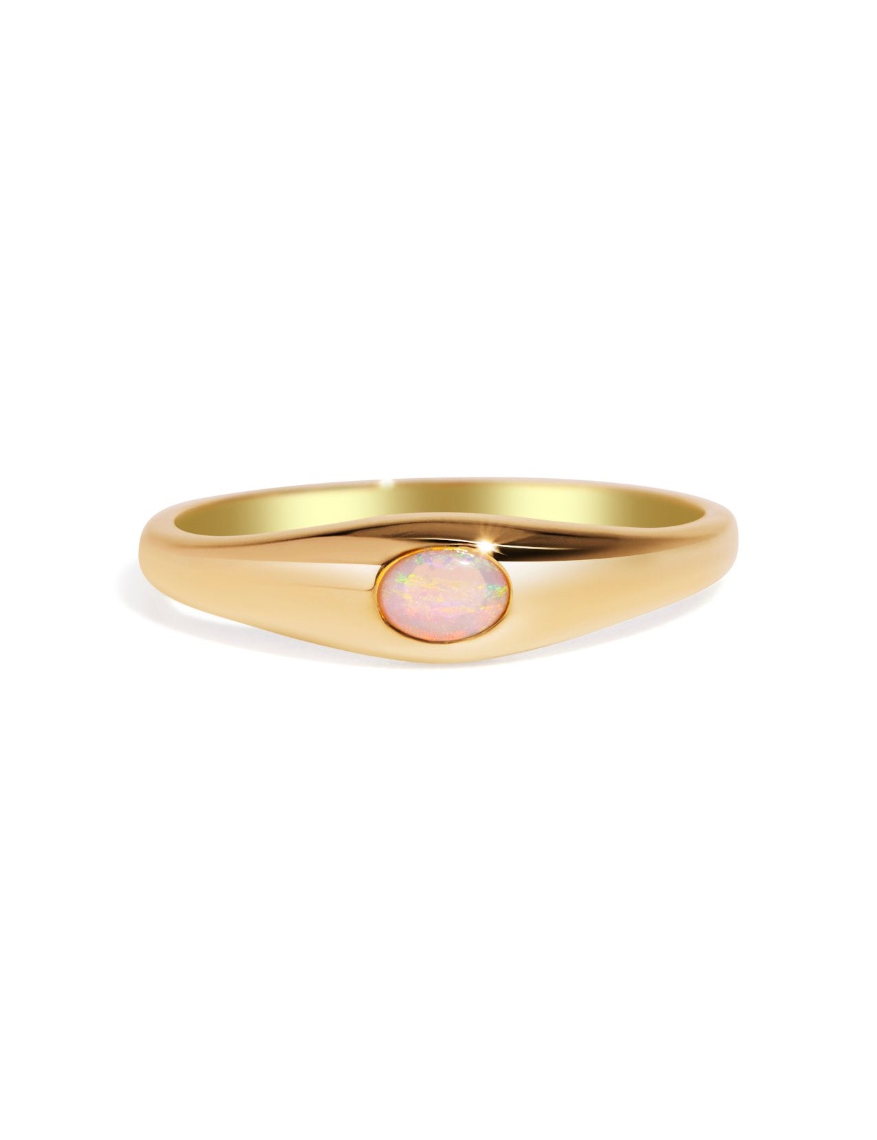 The Lumin Opal 9ct Solid Gold Signet Ring - Molten Store