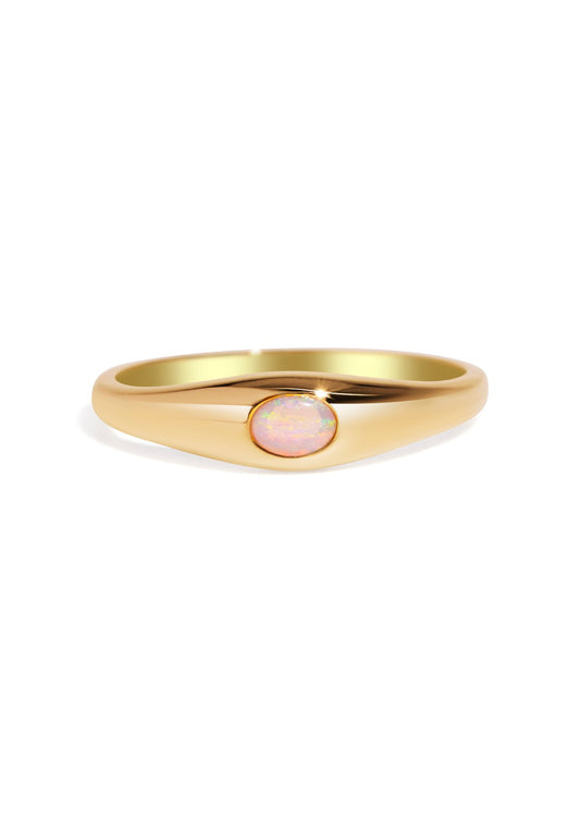 The Lumin Opal 9ct Solid Gold Signet Ring - Molten Store