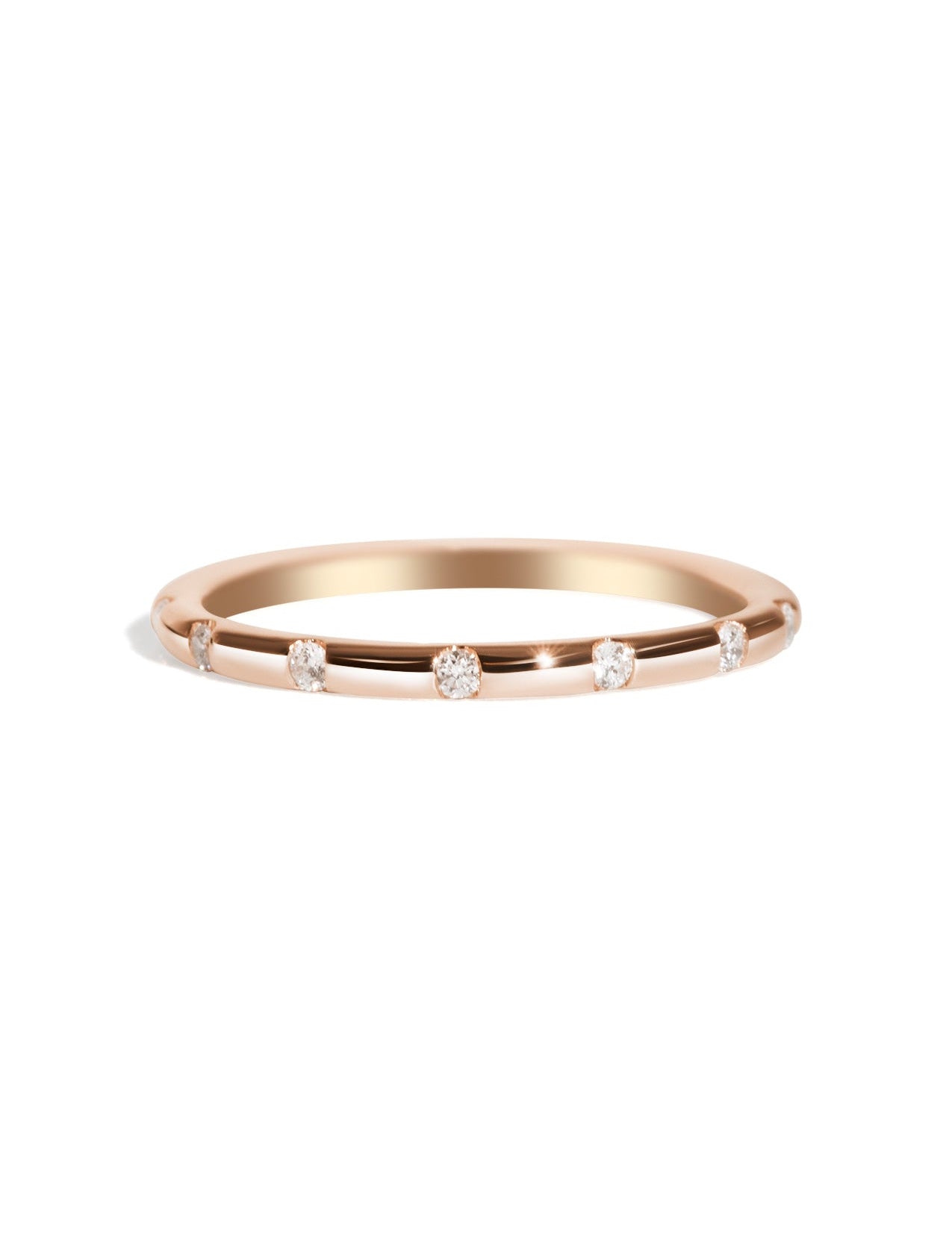 The Lumina Diamond Rose Gold Band - Molten Store