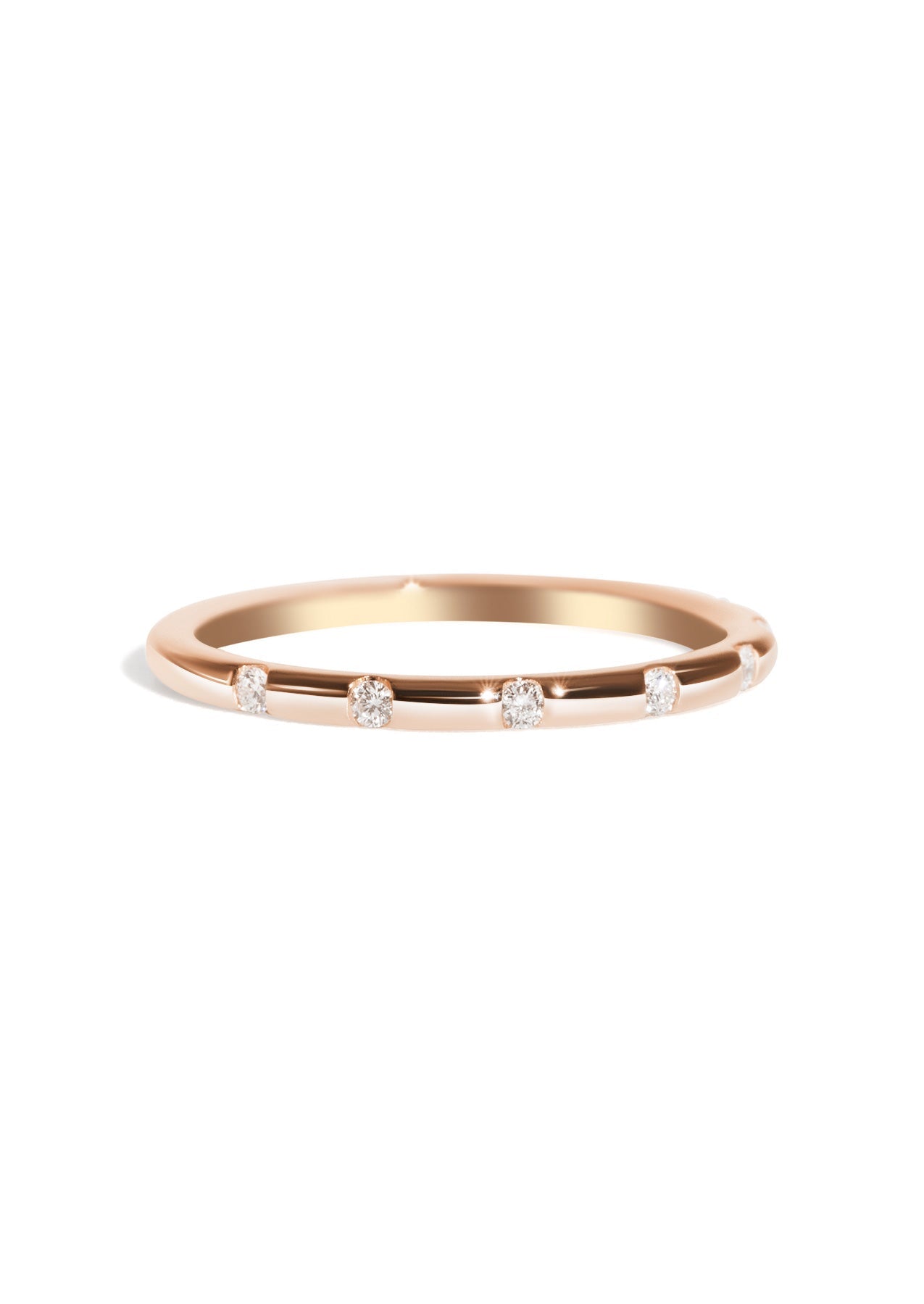 The Lumina Diamond Rose Gold Band - Molten Store