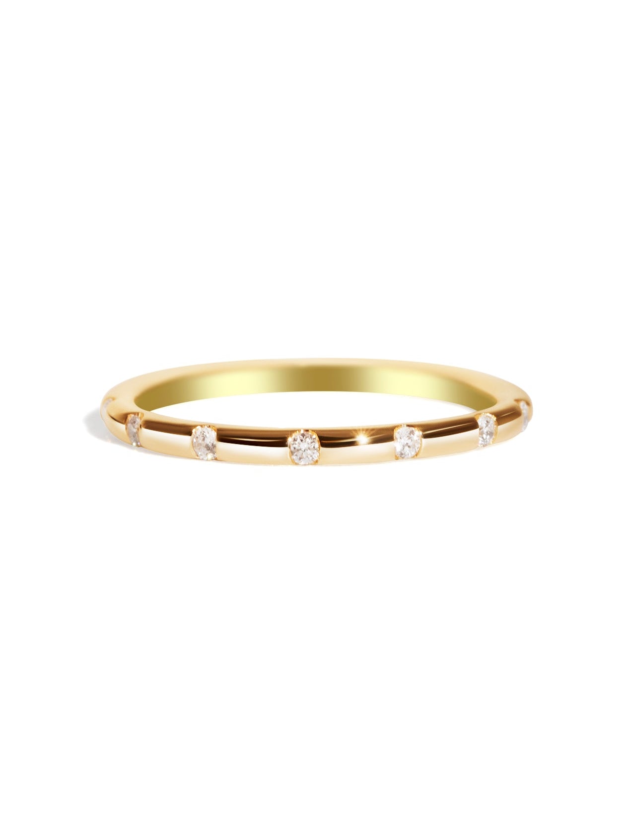 The Lumina Diamond Yellow Gold Band - Molten Store