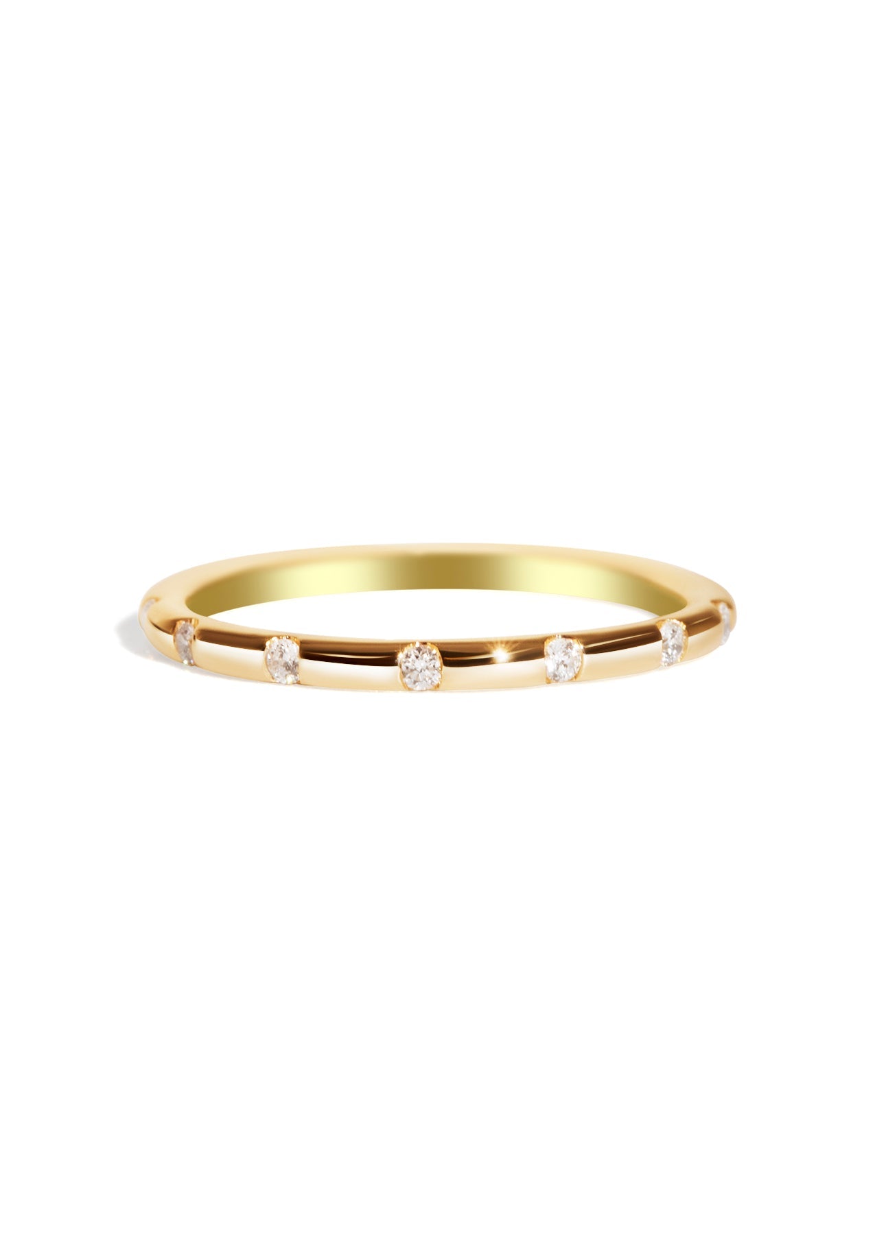 The Lumina Diamond Yellow Gold Band - Molten Store