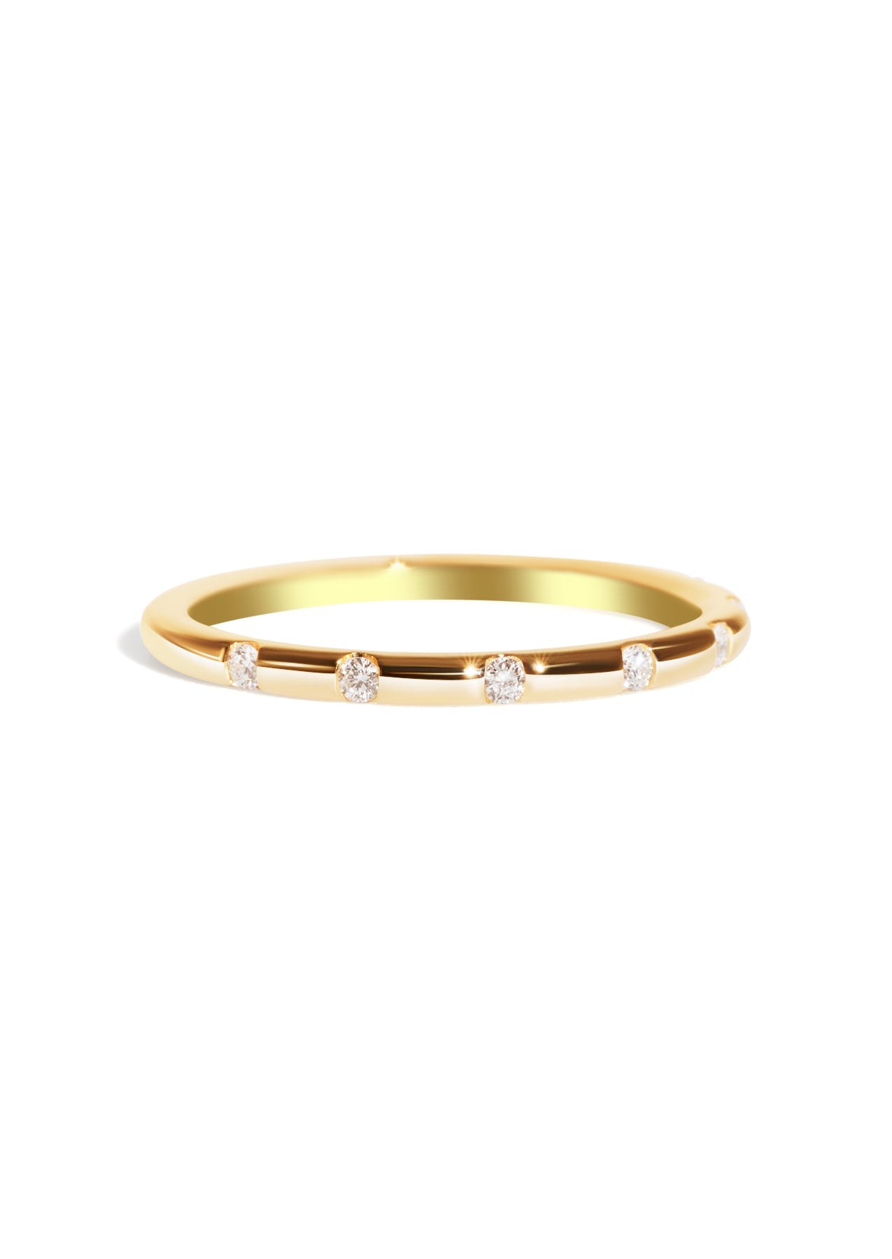 The Lumina Diamond Yellow Gold Band - Molten Store