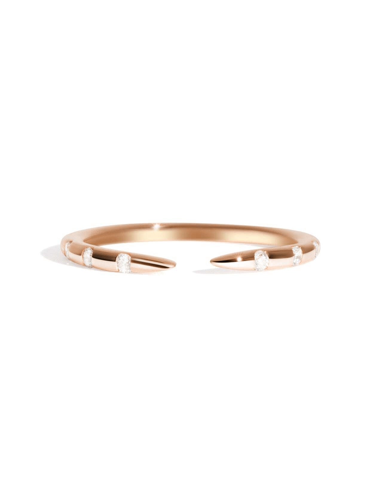 The Lumina Open Diamond Rose Gold Band - Molten Store