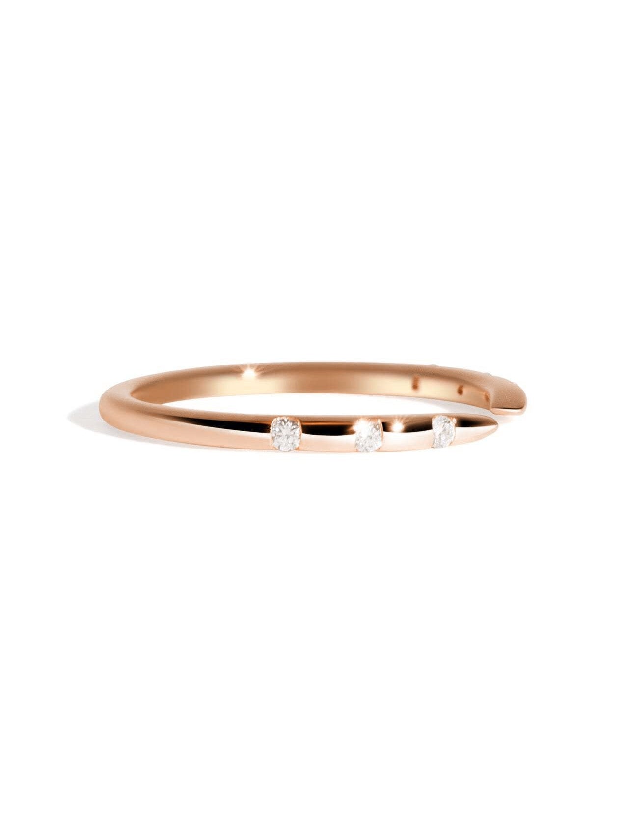 The Lumina Open Diamond Rose Gold Band - Molten Store