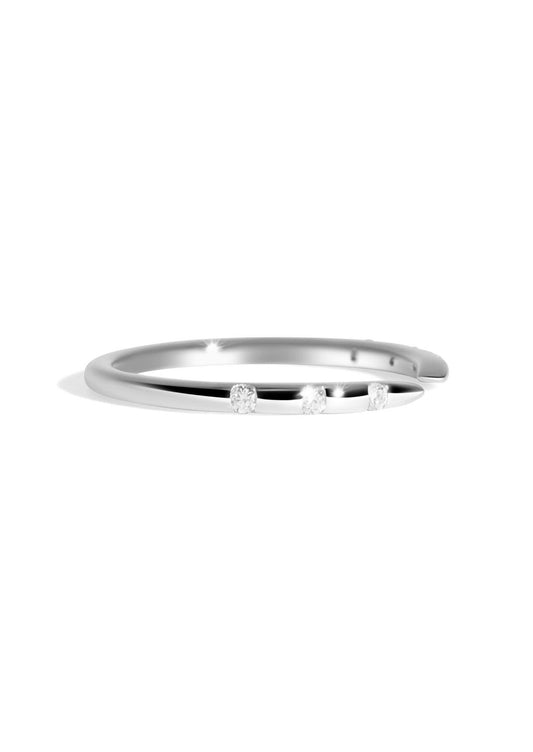 The Lumina Open Diamond White Gold Band - Molten Store