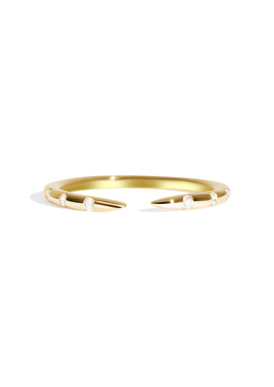 The Lumina Open Diamond Yellow Gold Band - Molten Store