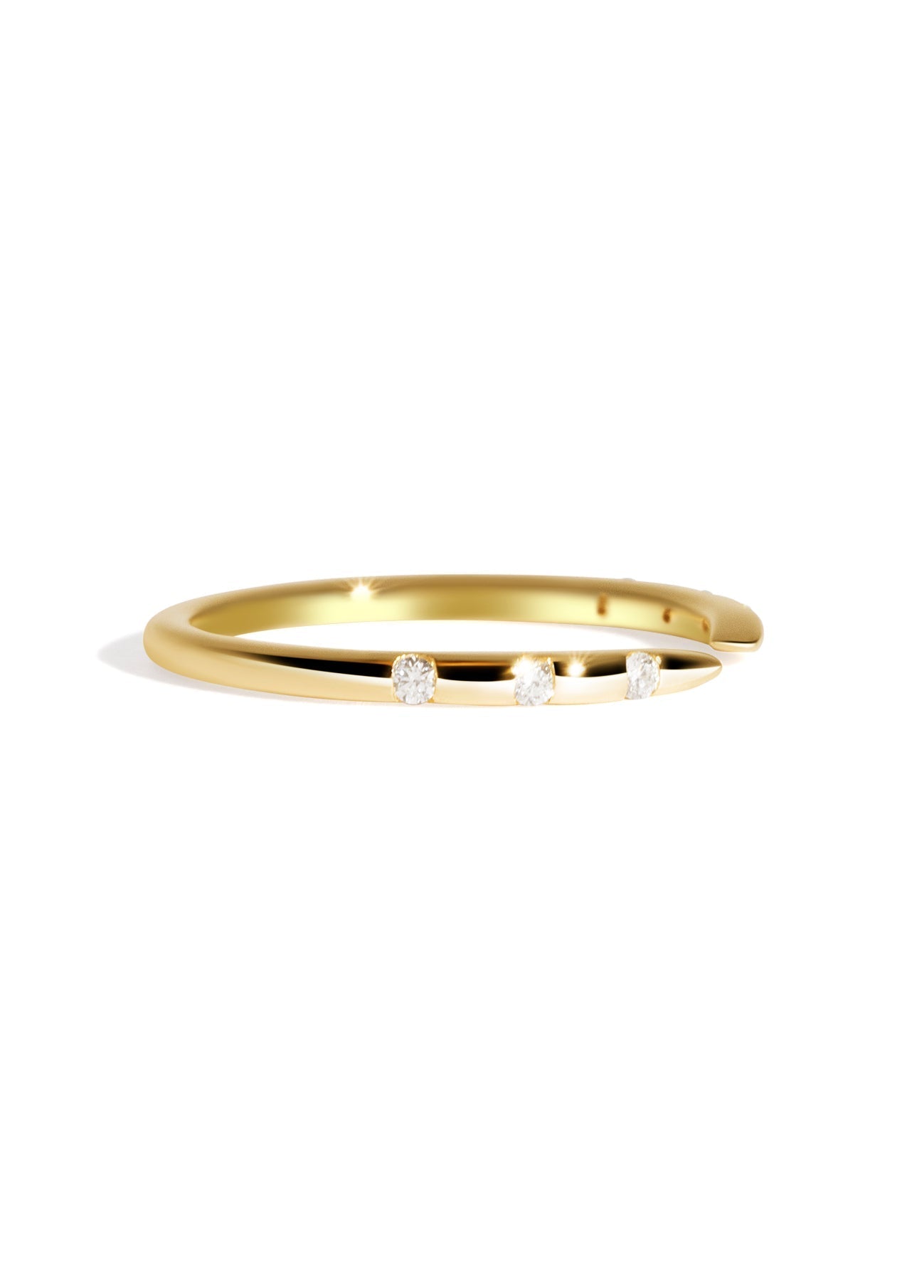 The Lumina Open Diamond Yellow Gold Band - Molten Store