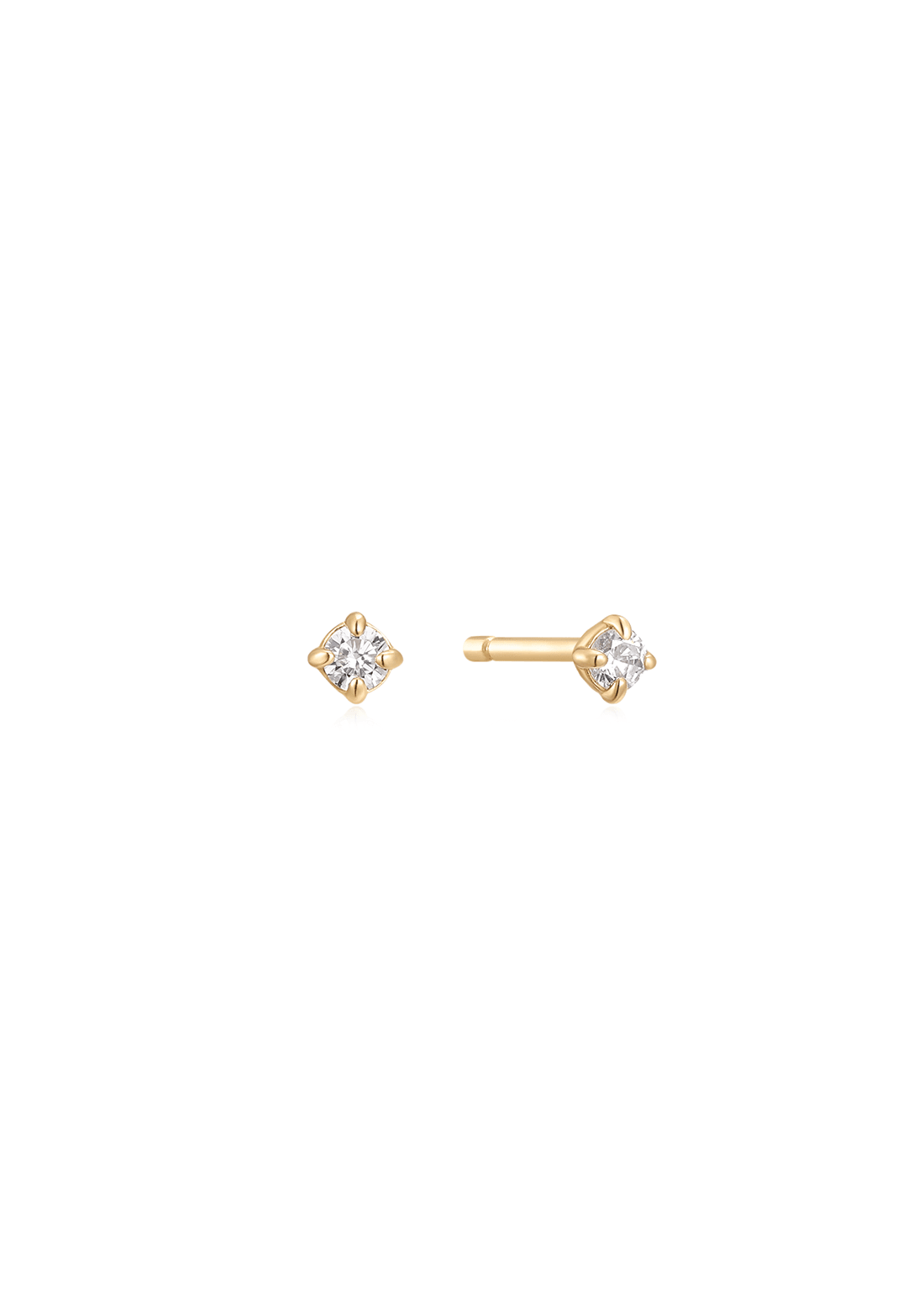 The Lune Cultured Diamond 9ct Solid Gold Stud Earrings - Molten Store