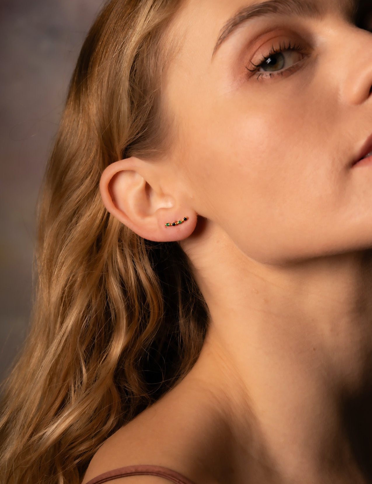 The Lush Gold Vermeil Climber Stud Earrings - Molten Store