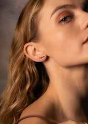 The Lush Gold Vermeil Climber Stud Earrings - Molten Store