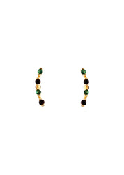 The Lush Gold Vermeil Climber Stud Earrings - Molten Store