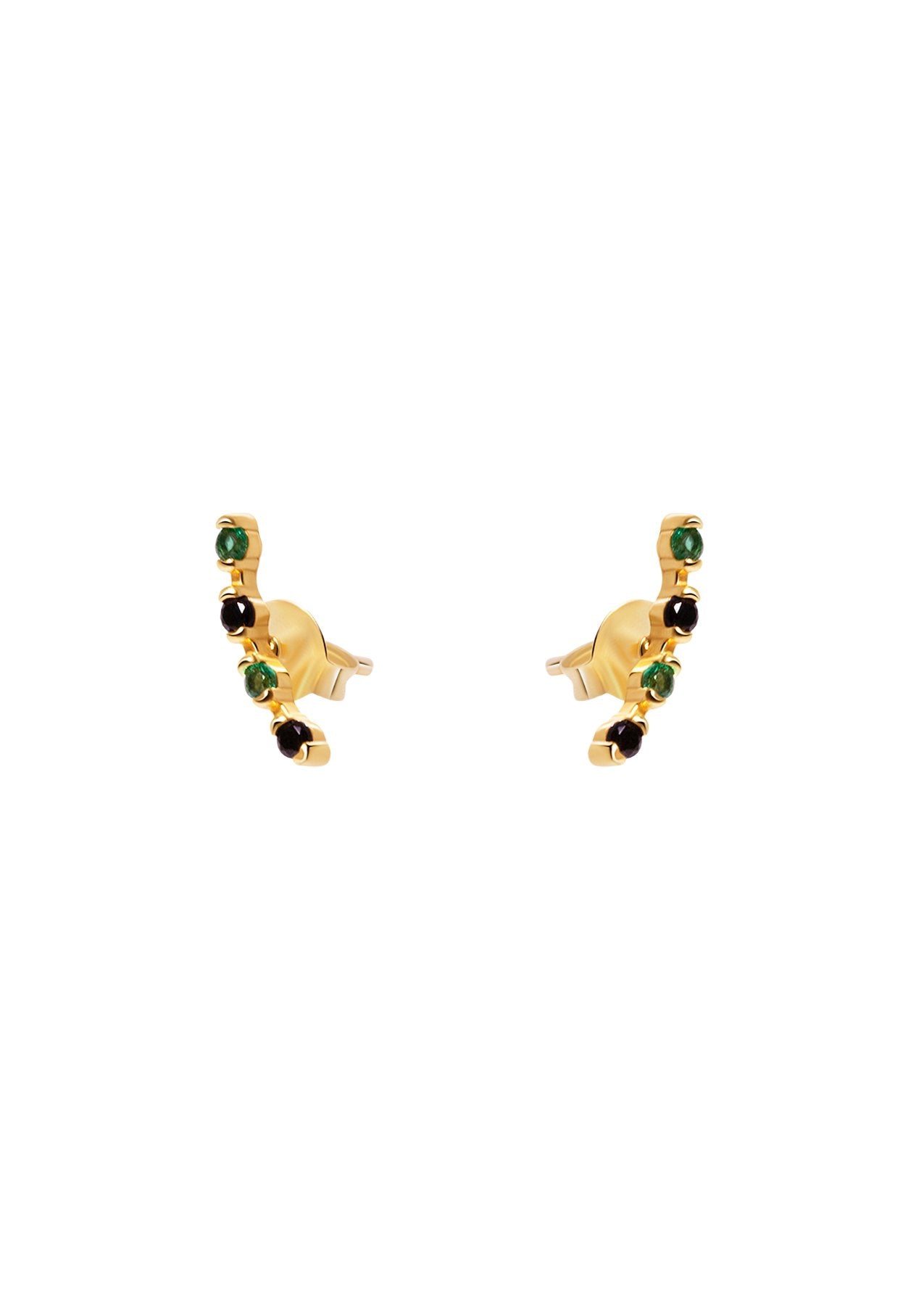 The Lush Gold Vermeil Climber Stud Earrings - Molten Store