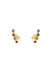 The Lush Gold Vermeil Climber Stud Earrings - Molten Store