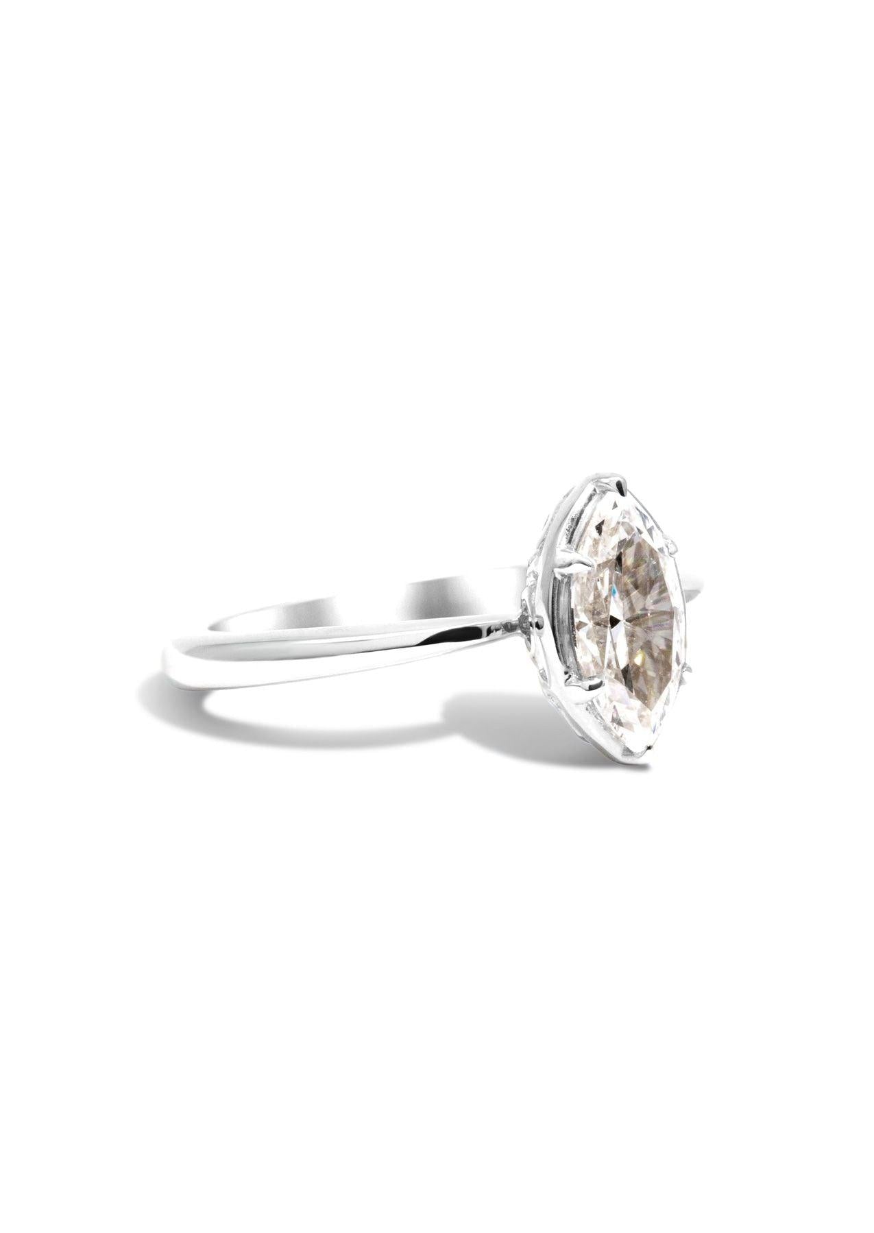 The Mabel White Gold Ring Setting - Molten Store