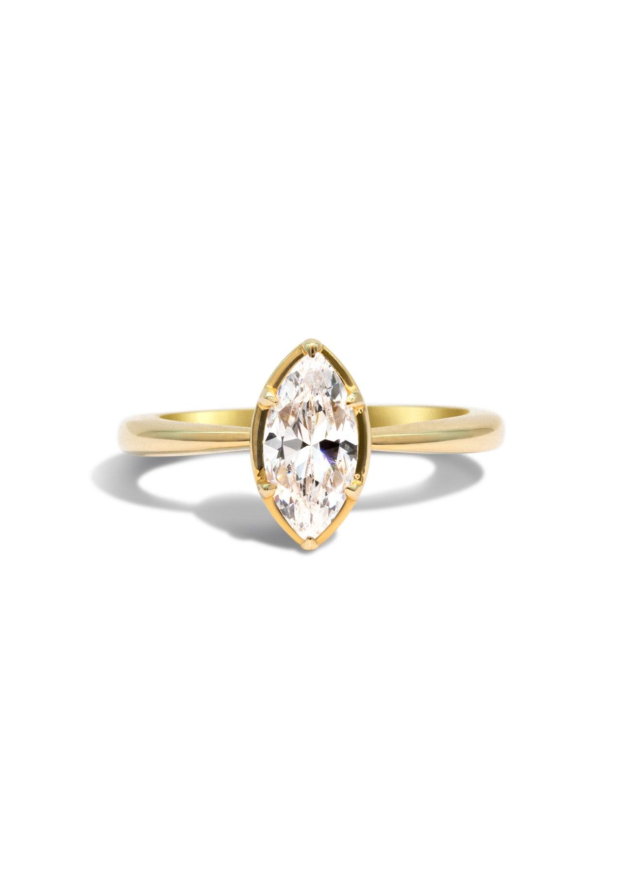 The Mabel Yellow Gold Ring Setting - Molten Store