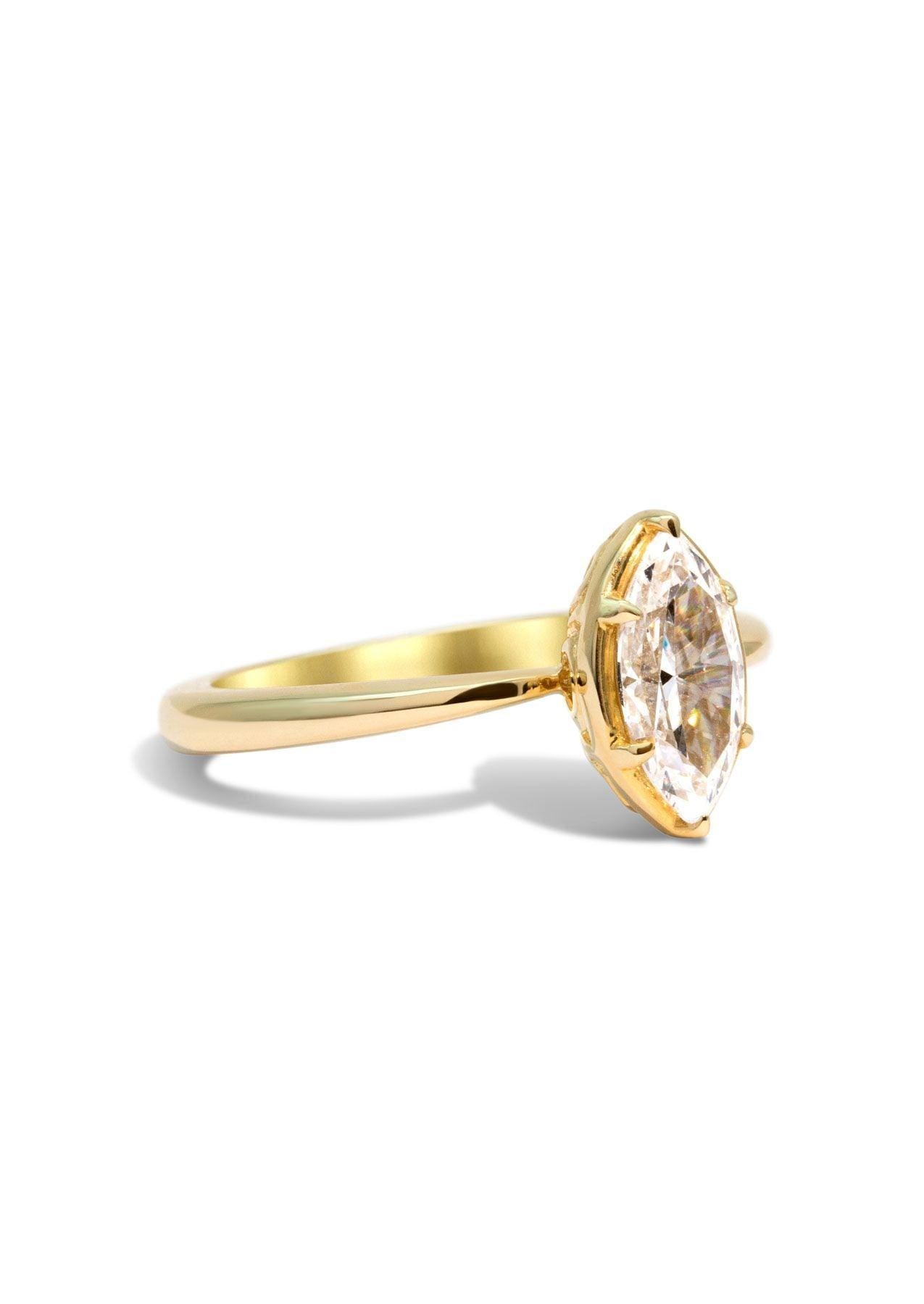 The Mabel Yellow Gold Ring Setting - Molten Store