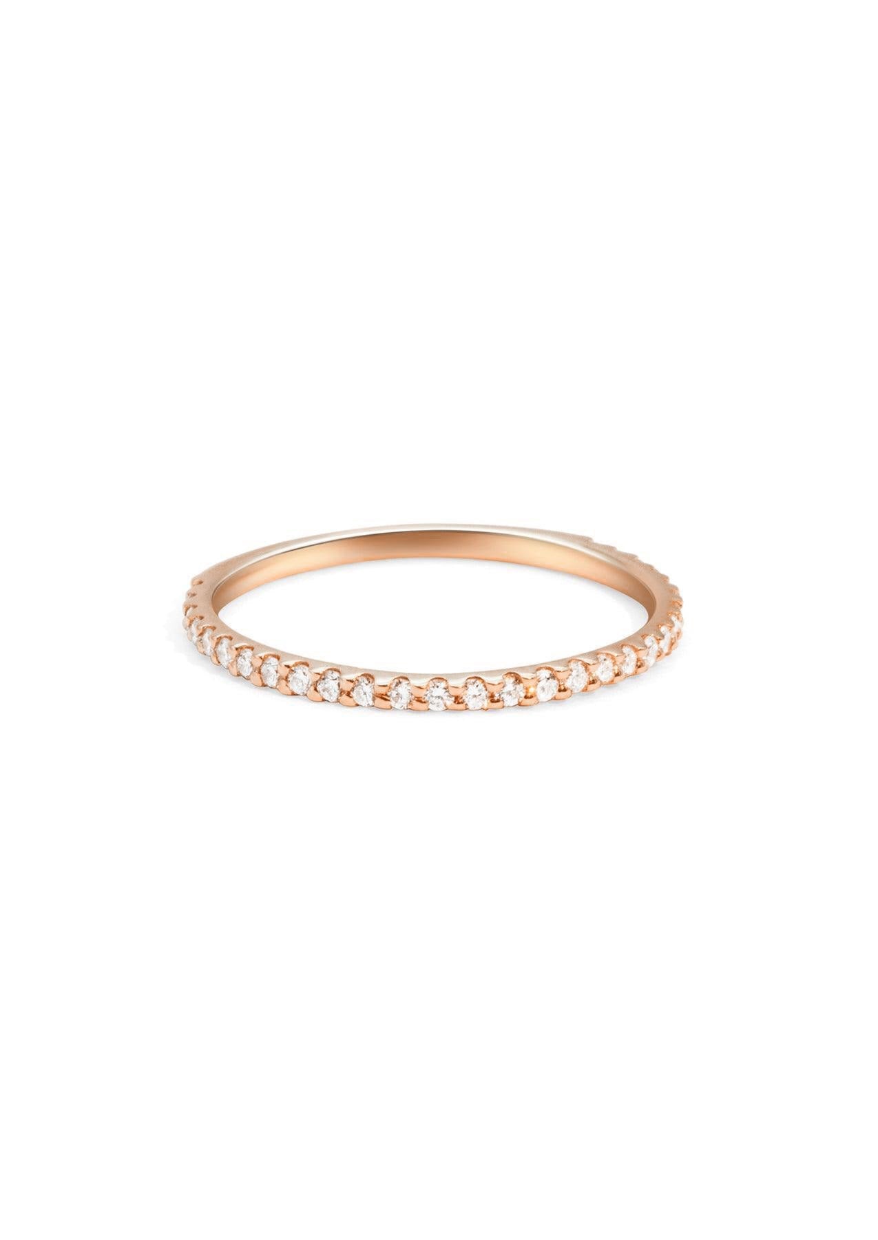 The Mae Diamond Rose Gold Band - Molten Store