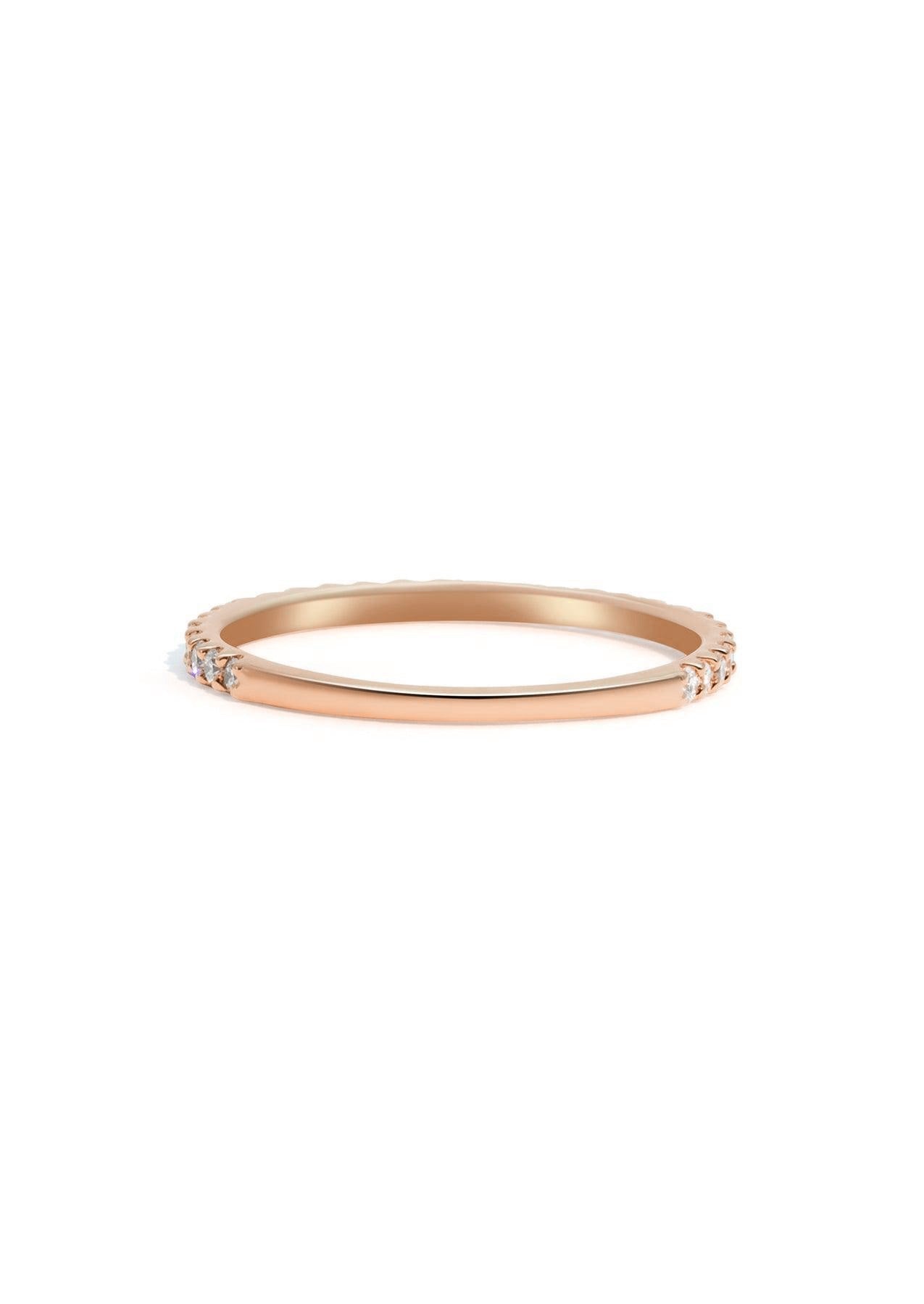 The Mae Diamond Rose Gold Band - Molten Store