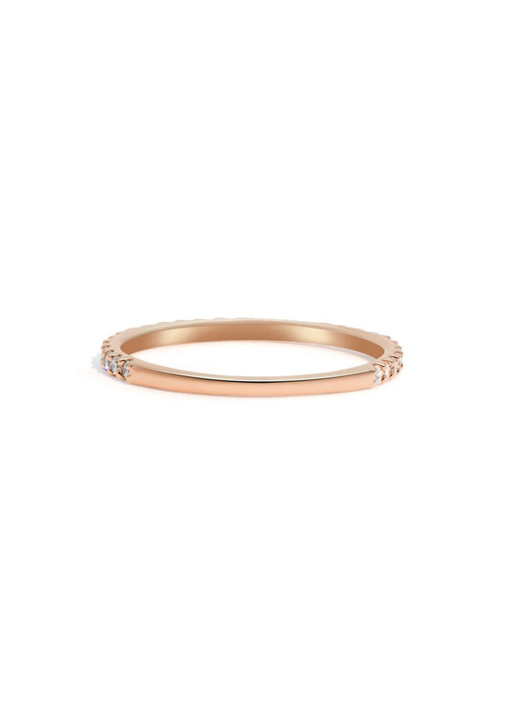 The Mae Diamond Rose Gold Band - Molten Store