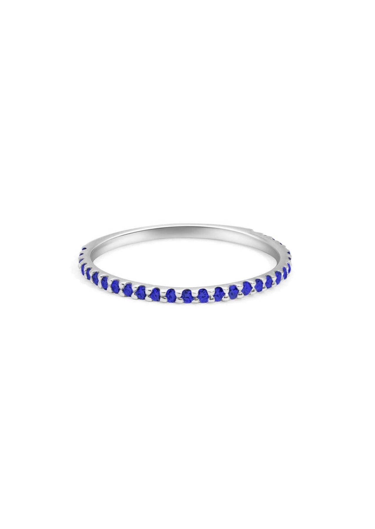 The Mae Sapphire White Gold Band - Molten Store