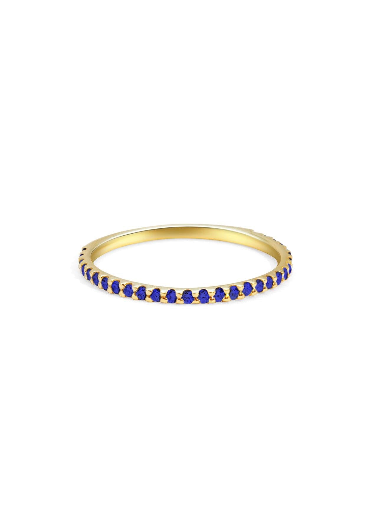 The Mae Sapphire Yellow Gold Band - Molten Store