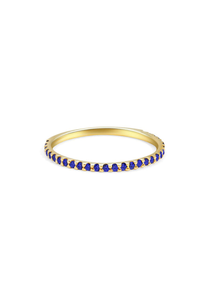 The Mae Sapphire Yellow Gold Band - Molten Store