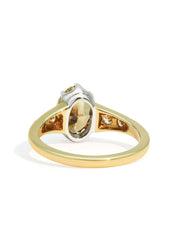 The Magnolia Ring with 2.61ct Oval Champagne Diamond - Molten Store