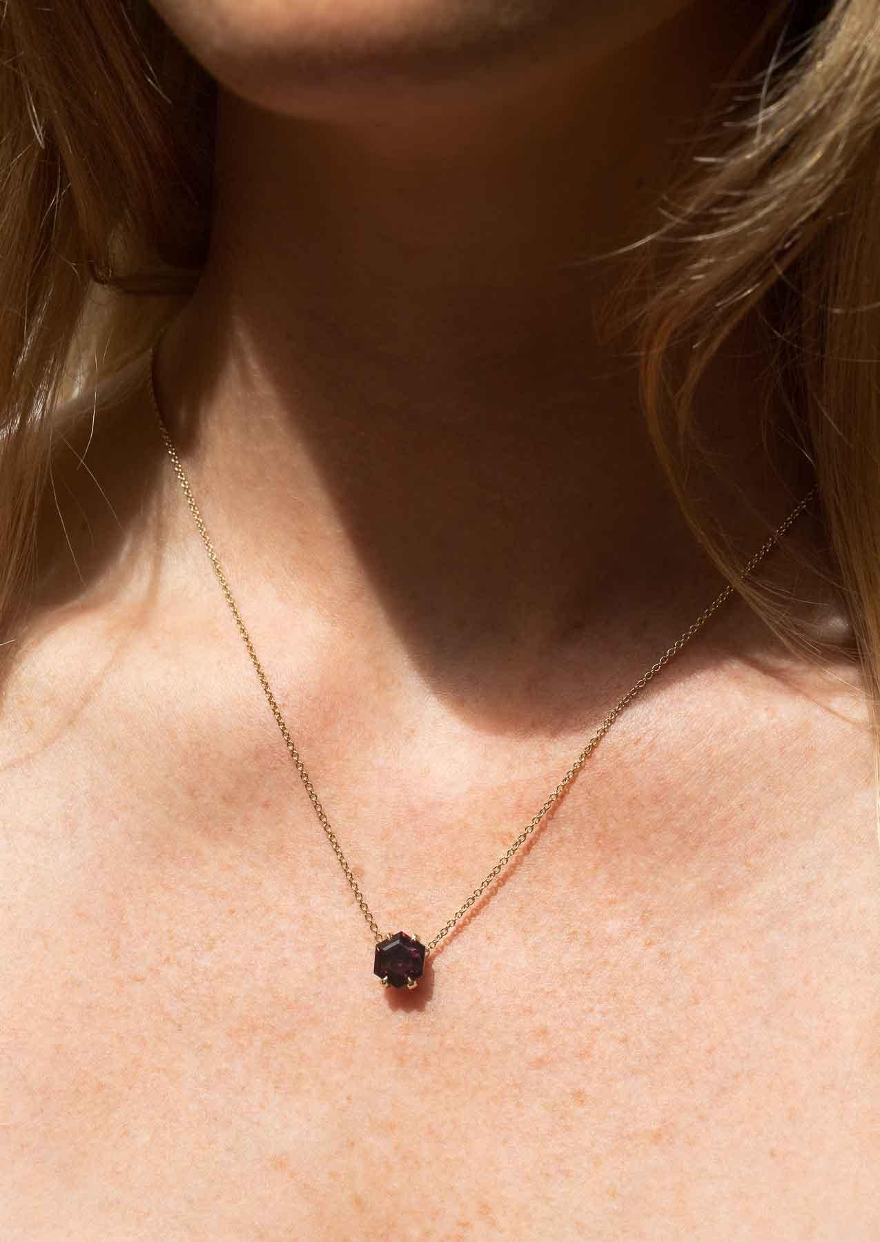 The Margot Necklace with 2.68ct Cherry Tourmaline - Molten Store