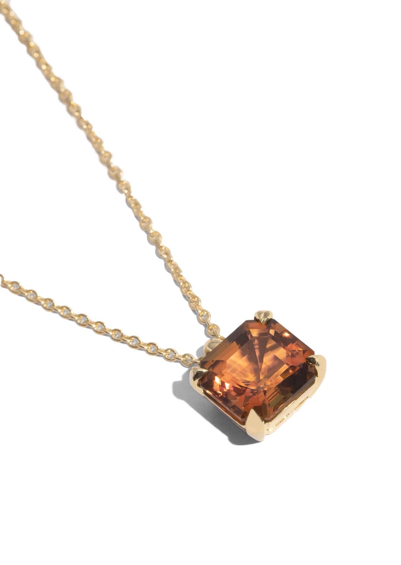 The Margot Necklace with 3.71ct Orange Tourmaline - Molten Store