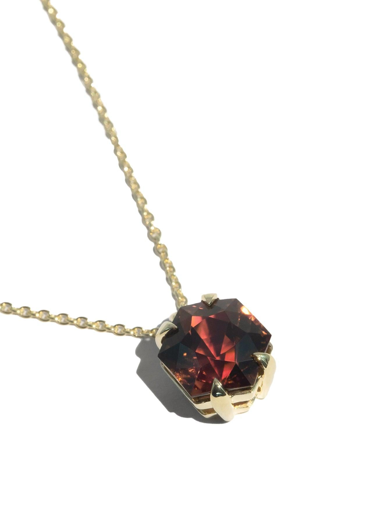 The Margot Necklace with 6.93ct Orange Tourmaline - Molten Store