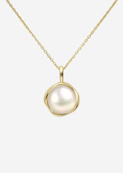 The Marina Pearl 14ct Gold Vermeil Necklace - Molten Store