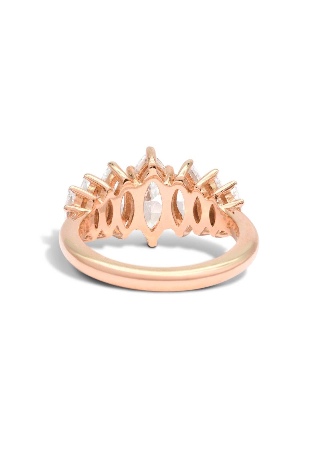 The Marquise Banks Rose Gold Ring Setting - Molten Store