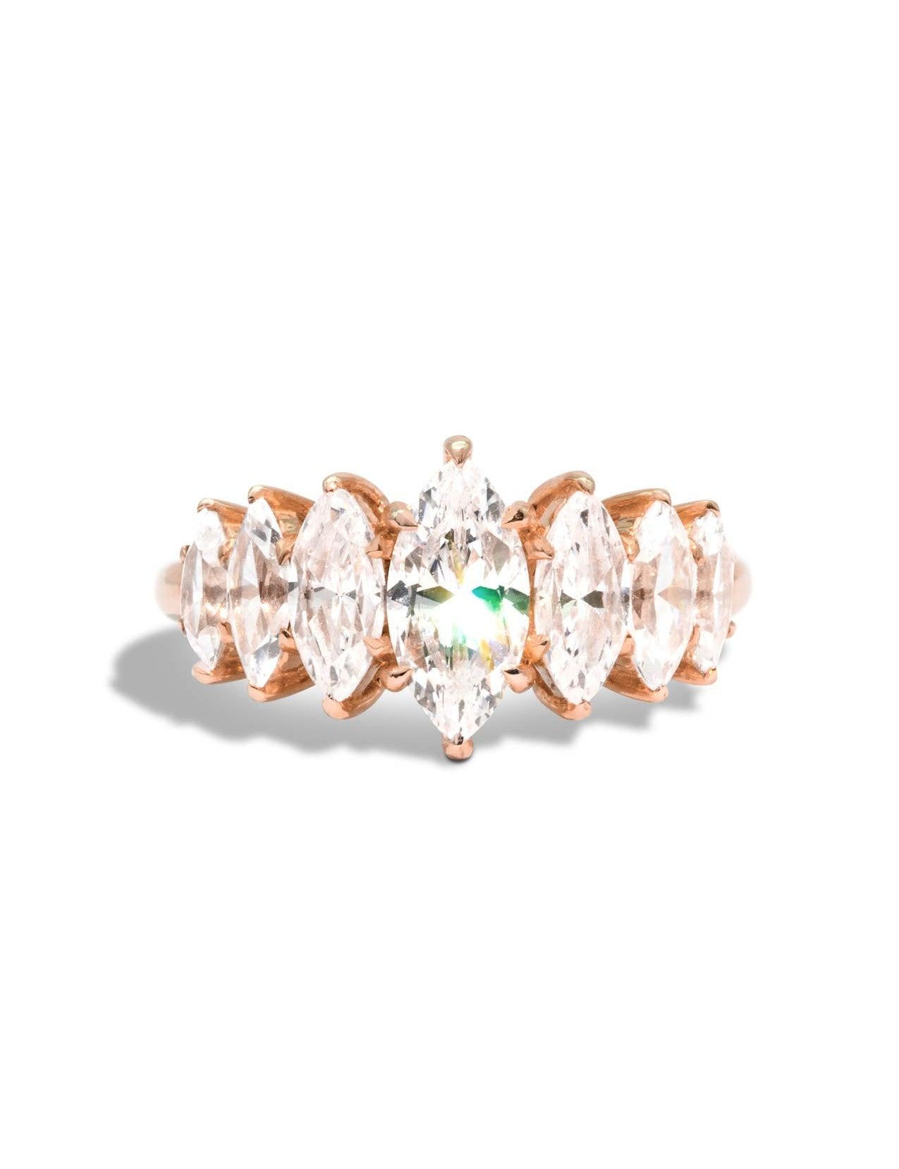 The Marquise Banks Rose Gold Ring Setting - Molten Store