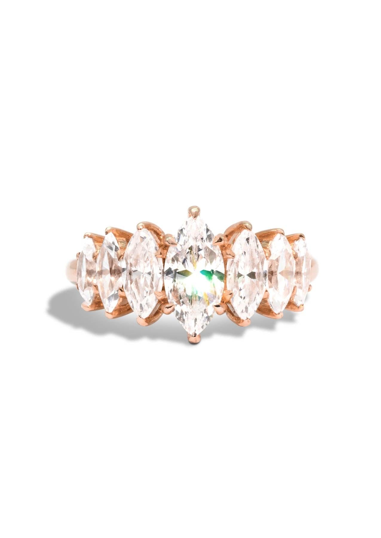 The Marquise Banks Rose Gold Ring Setting - Molten Store