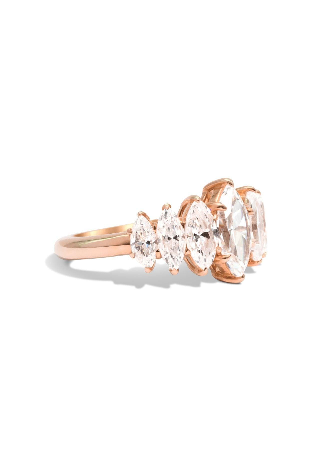 The Marquise Banks Rose Gold Ring Setting - Molten Store