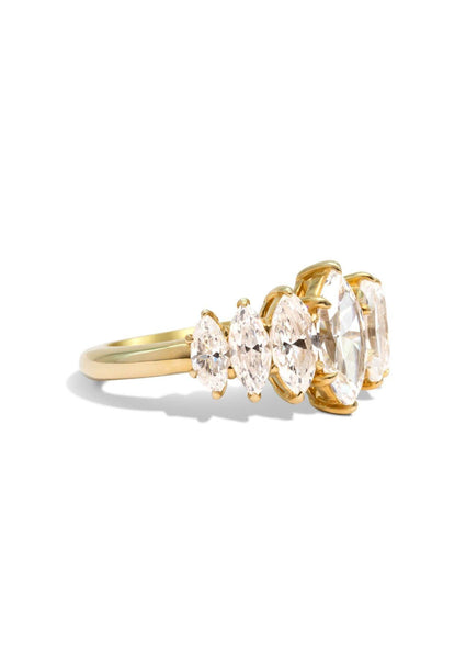 The Marquise Banks Yellow Gold Ring Setting - Molten Store