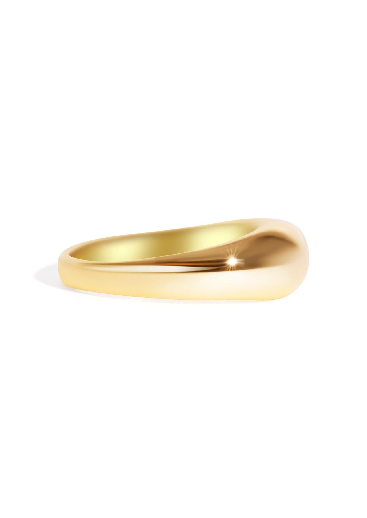 The Mellow 14ct Gold Vermeil Signet Ring - Molten Store