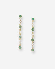 The Melodic Pearl & Aventurine 18ct Gold Vermeil Drop Earrings - Molten Store