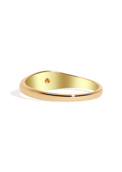 The Mini Compass Diamond 9ct Solid Gold Signet Ring - Molten Store