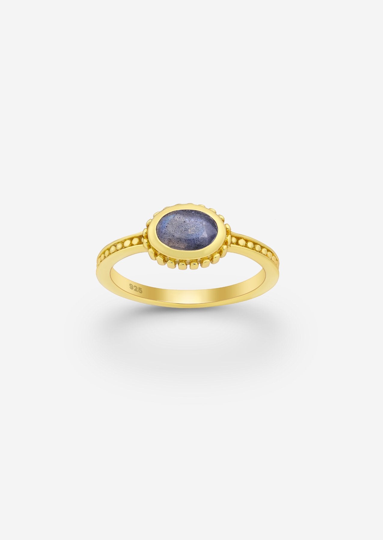 The Mistica Labradorite 18ct Gold Vermeil Ring - Molten Store