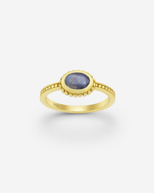 The Mistica Labradorite 18ct Gold Vermeil Ring - Molten Store