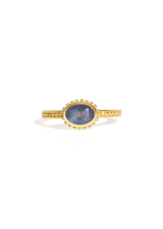 The Mistica Labradorite 18ct Gold Vermeil Ring - Molten Store