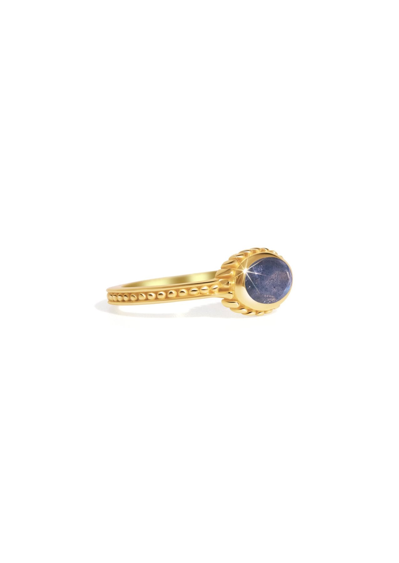 The Mistica Labradorite 18ct Gold Vermeil Ring - Molten Store