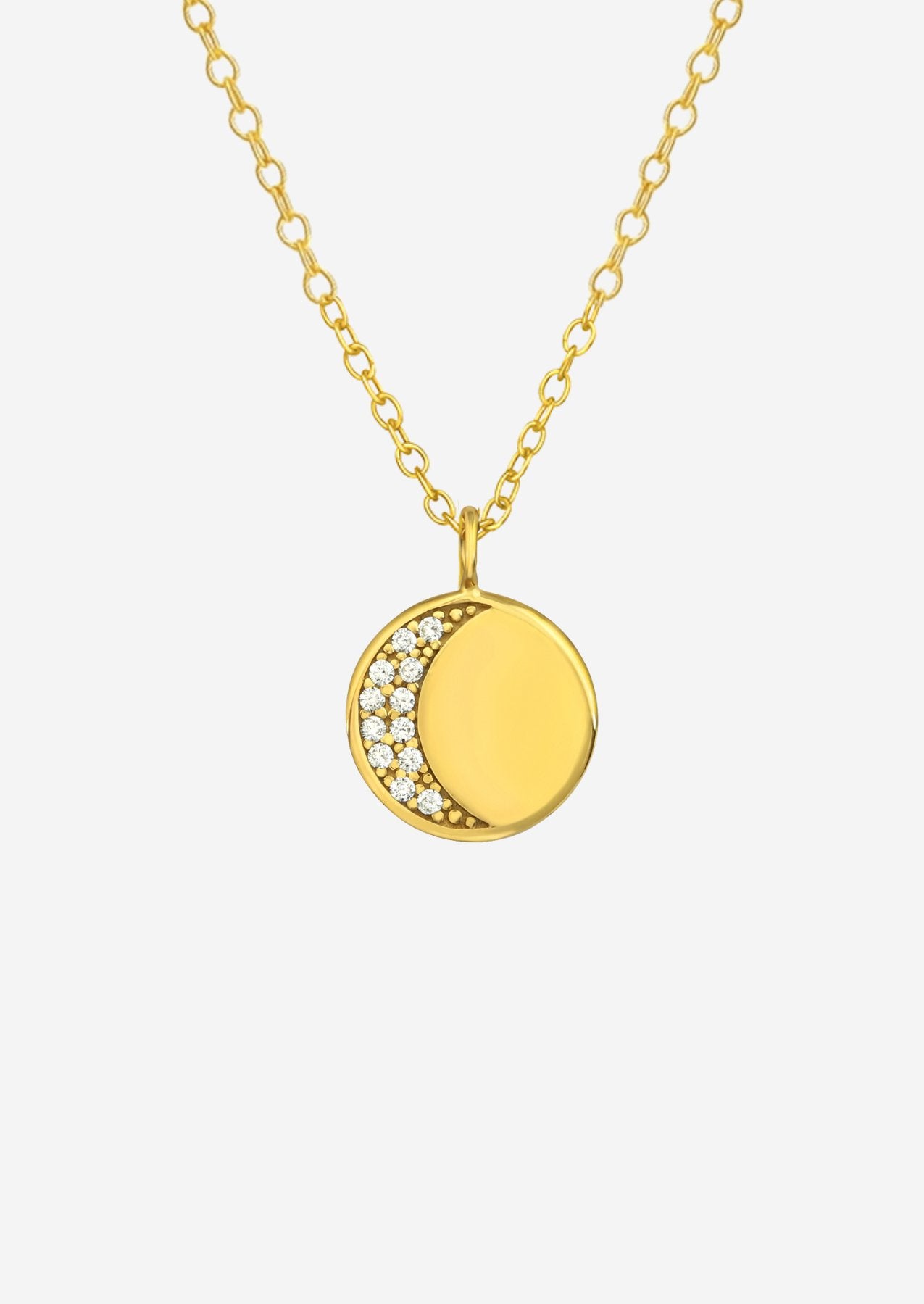 The Moonbeam 14ct Gold Vermeil Pendant Necklace - Molten Store