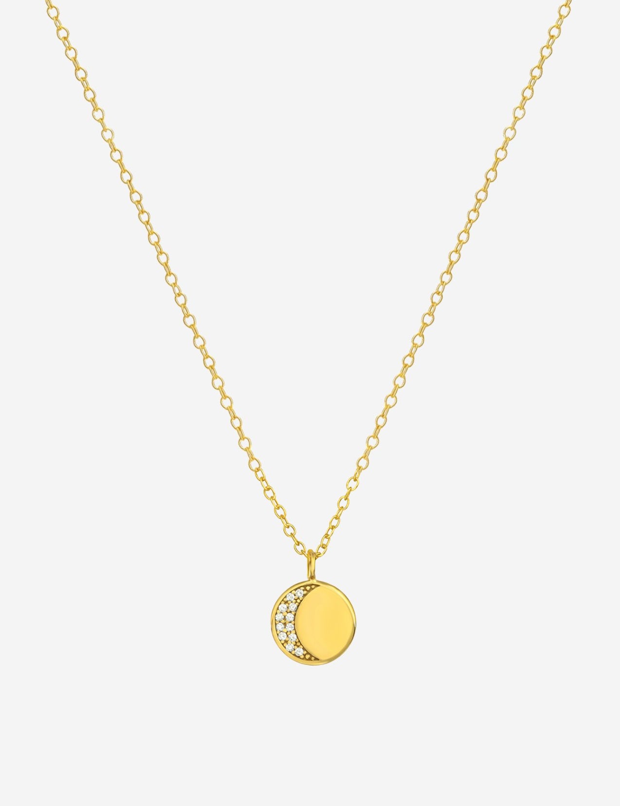 The Moonbeam 14ct Gold Vermeil Pendant Necklace - Molten Store